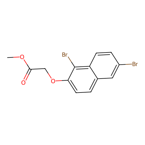 Methyl [(1,6-dibromo-2-naphthyl)oxy]acetate structure
