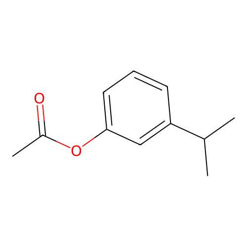 Phenol, 3-(1-methylethyl)-, acetate structure