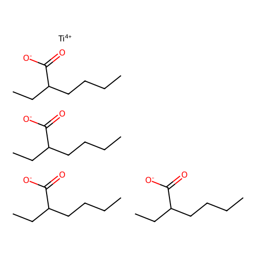 Hexanoic acid, 2-ethyl-, titanium(4+) salt (4:1) structure