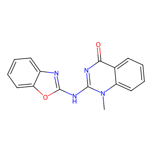 2-(1,3-benzoxazol-2-ylamino)-1-methylquinazolin-4(1H)-one structure