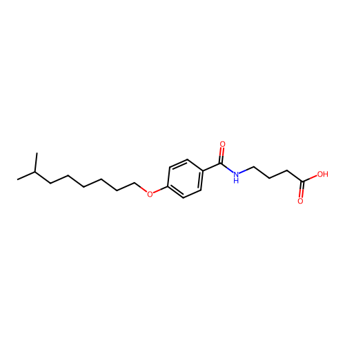 4-[({4-[(7-Methyloctyl)oxy]phenyl}carbonyl)amino]butanoic acid structure