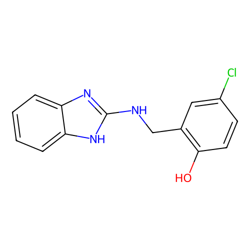 2-[(1H-benzimidazol-2-ylamino)methyl]-4-chlorophenol structure