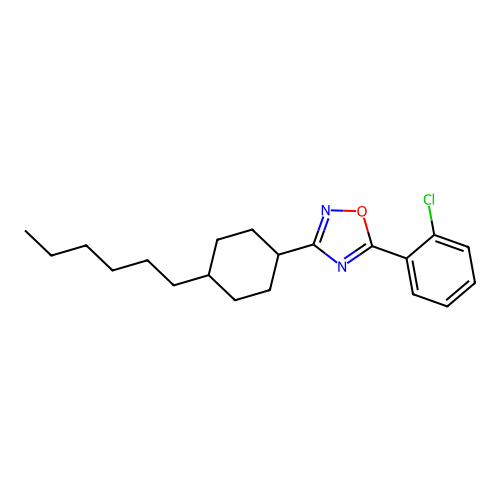 5-(2-Chlorophenyl)-3-(4-hexylcyclohexyl)-1,2,4-oxadiazole structure