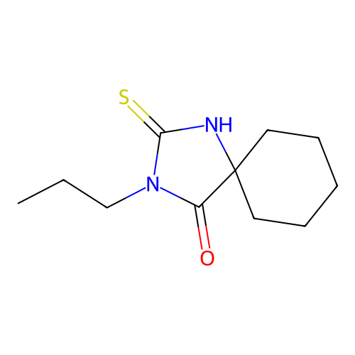 2-Mercapto-3-propyl-1,3-diazaspiro[4.5]dec-1-en-4-one structure