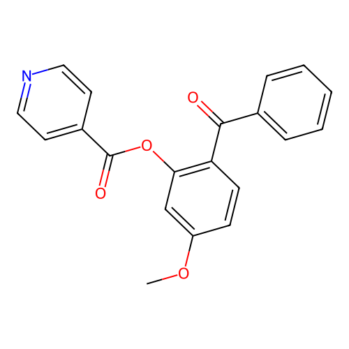 5-Methoxy-2-(phenylcarbonyl)phenyl pyridine-4-carboxylate structure