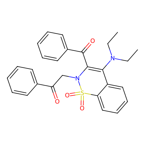 2-[3-benzoyl-4-(diethylamino)-1,1-dioxo-1 structure