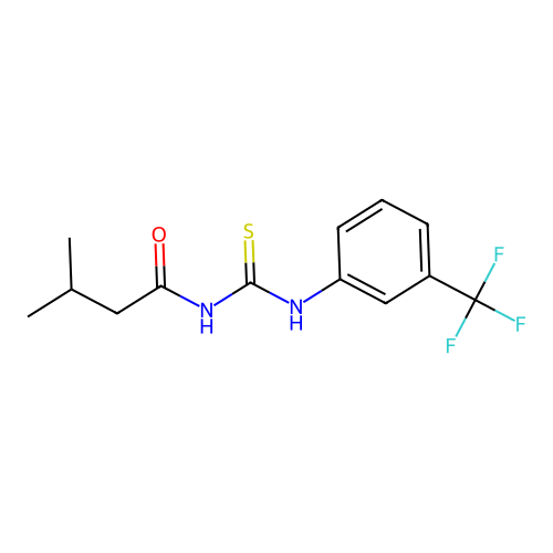 3-methyl-N-{[3-(trifluoromethyl)phenyl]carbamothioyl}butanamide structure