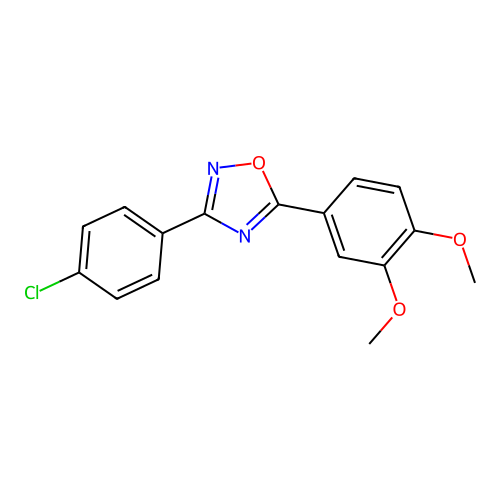 3-(4-Chlorophenyl)-5-(3,4-dimethoxyphenyl)-1,2,4-oxadiazole structure
