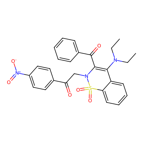 2-[3-benzoyl-4-(diethylamino)-1,1-dioxo-1 structure