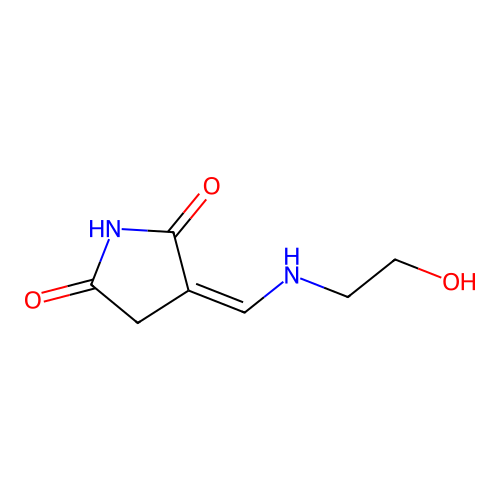 3-{[(2-Hydroxyethyl)amino]methylene}azolidine-2,5-dione structure