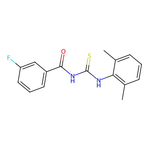 N-[(2,6-dimethylphenyl)carbamothioyl]-3-fluorobenzamide structure