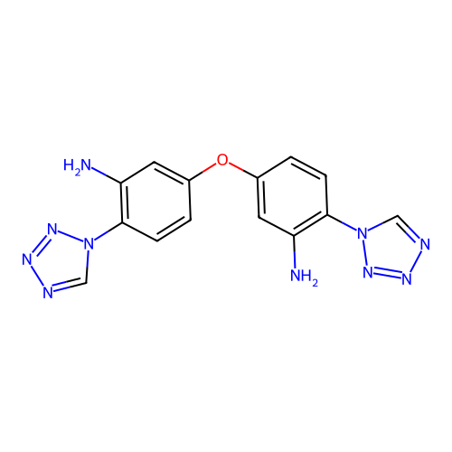 3,3'-oxybis[6-(1H-tetrazol-1-yl)aniline] structure