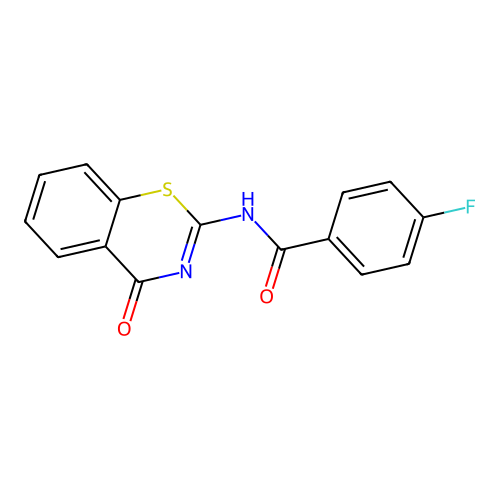 4-Fluoro-N-(4-oxo-3,4-dihydro-benzo[e][1,3]thiazin-2-ylidene)-benzamide structure