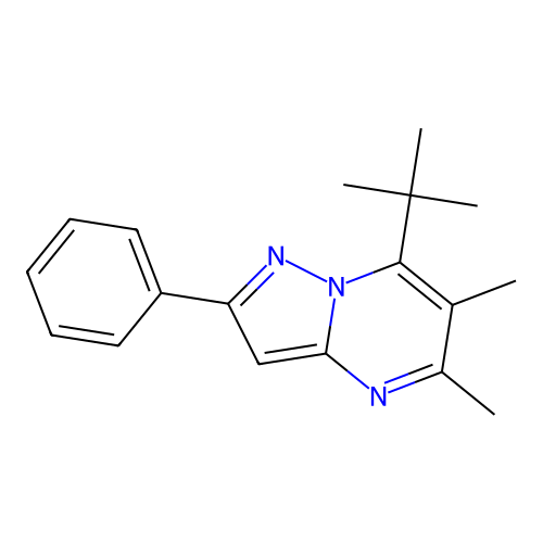 7-tert-Butyl-5,6-dimethyl-2-phenylpyrazolo[1,5-a]pyrimidine structure