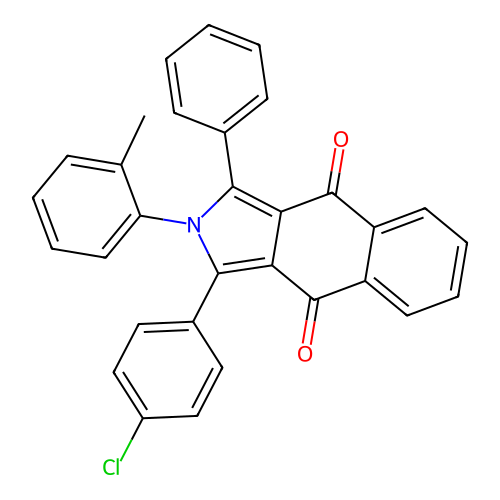 1-(4-chlorophenyl)-2-(2-methylphenyl)-3-phenyl-2H-benzo[f]isoindole-4,9-dione structure