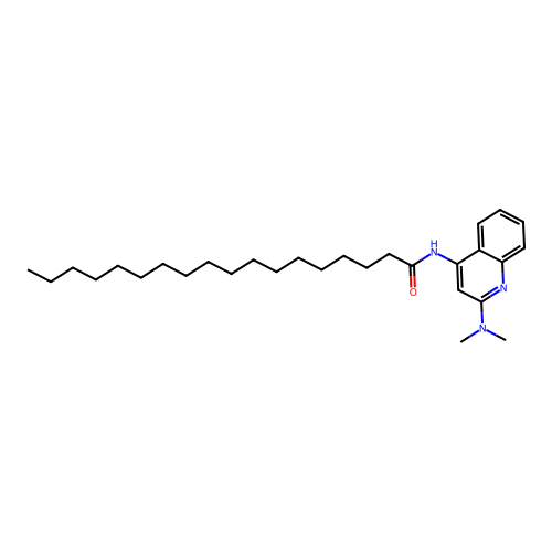 N-[2-(dimethylamino)quinolin-4-yl]octadecanamide structure