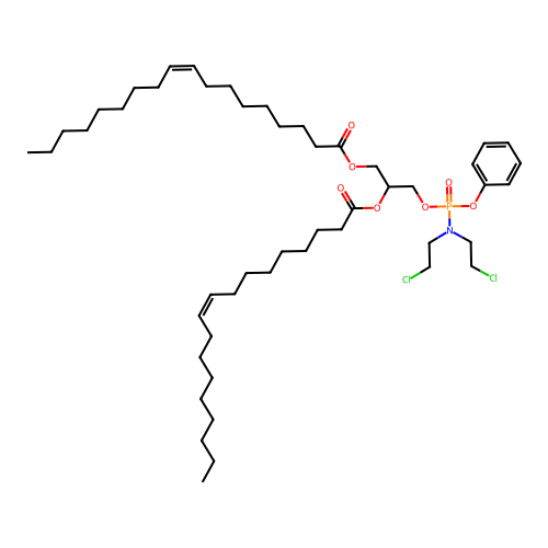 [3-[bis(2-chloroethyl)amino-phenoxyphosphoryl]oxy-2-[(Z)-oct structure
