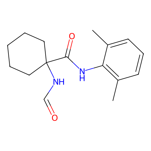N-(2,6-dimethylphenyl)-1-(formylamino)cyclohexanecarboxamide structure
