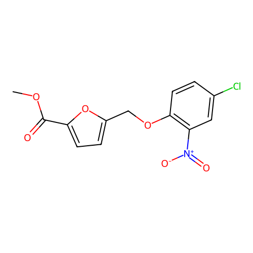 Methyl 5-[(4-chloro-2-nitrophenoxy)methyl]furan-2-carboxylate structure