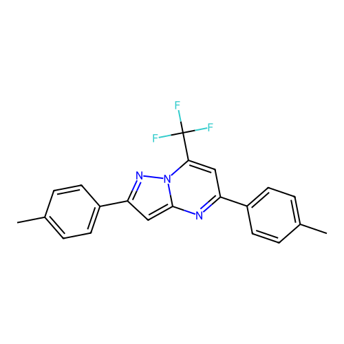 2,5-Bis(4-methylphenyl)-7-(trifluoromethyl)pyrazolo[1,5-a]pyrimidine structure
