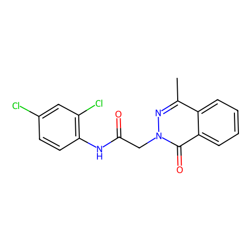 N-(2,4-dichlorophenyl)-2-(4-methyl-1-oxophthalazin-2(1H)-yl)acetamide structure