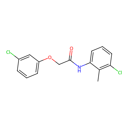 N-(3-chloro-2-methylphenyl)-2-(3-chlorophenoxy)acetamide structure