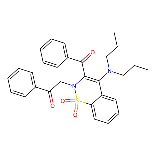 2-[3-benzoyl-4-(dipropylamino)-1,1-dioxo-1 structure