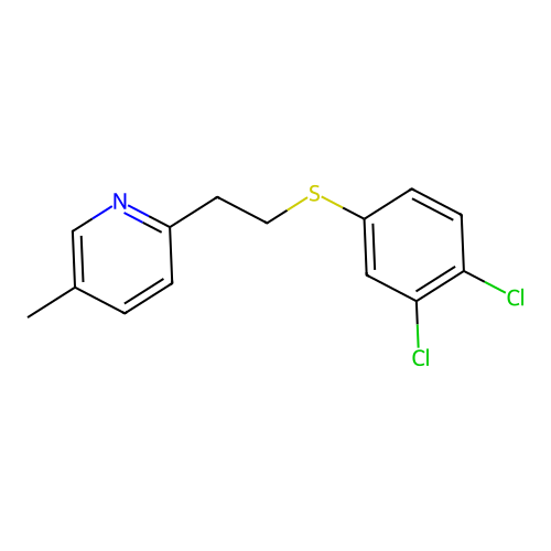 2-{2-[(3,4-Dichlorophenyl)sulfanyl]ethyl}-5-methylpyridine structure