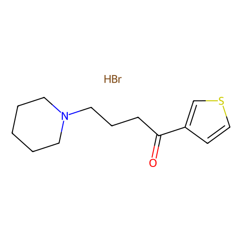 1-Butanone, 4-piperidino-1-(3-thienyl)-, hydrobromide structure