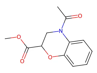 methyl 4-acetyl-3,4-dihydro-2H-1,4-benzoxazine-2-carboxylate structure