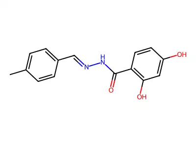 2,4-dihydroxy-N-[(4-methylphenyl)methylideneamino]benzamide structure