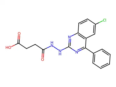 4-[2-(6-Chloro-4-phenylquinazolin-2-yl)hydrazinyl]-4-oxobutanoic acid structure