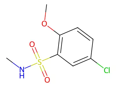5-chloro-2-methoxy-N-methylbenzenesulfonamide structure