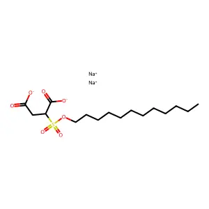 butanedioic acid, ((dodecyloxy)sulfonyl)-, disodium salt structure