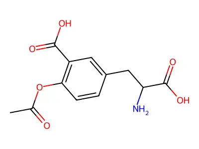 O-Acetyl-3-carboxytyrosine structure