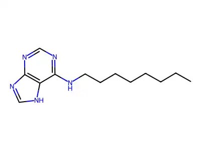 N-octyl-7H-purin-6-amine structure