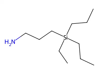 1-Propanamine, 3-(ethyldipropylsilyl)- structure