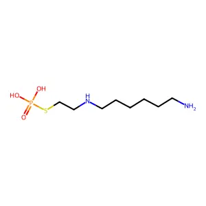 Ethanethiol, 2-[(6-aminohexyl)amino]-, dihydrogen phosphate (ester) structure