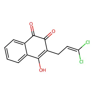 2-(3,3-Dichloroprop-2-enyl)-3-hydroxy-2,3-dihydronaphthalene-1,4-dione structure