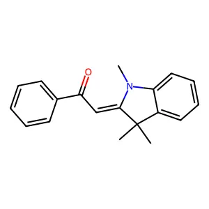 Ethanone, 2-(1,3-dihydro-1,3,3-trimethyl-2H-indol-2-ylidene)-1-phenyl- structure