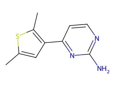 4-(2,5-Dimethylthiophen-3-yl)pyrimidin-2-amine structure