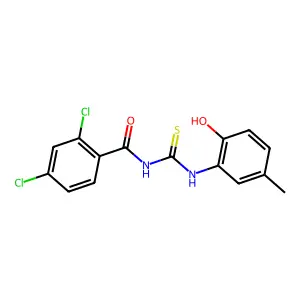 2,4-dichloro-N-[(2-hydroxy-5-methylphenyl)carbamothioyl]benzamide structure