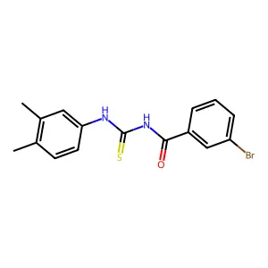 3-bromo-N-[(3,4-dimethylphenyl)carbamothioyl]benzamide structure