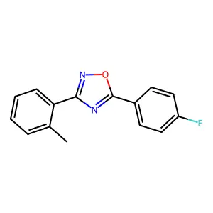 5-(4-Fluorophenyl)-3-(2-methylphenyl)-1,2,4-oxadiazole structure