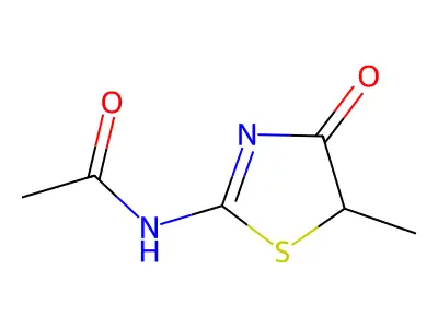 N-(5-methyl-4-oxo-4,5-dihydro-1,3-thiazol-2-yl)acetamide structure