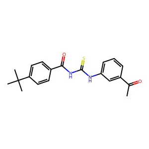 N-[(3-acetylphenyl)carbamothioyl]-4-tert-butylbenzamide structure