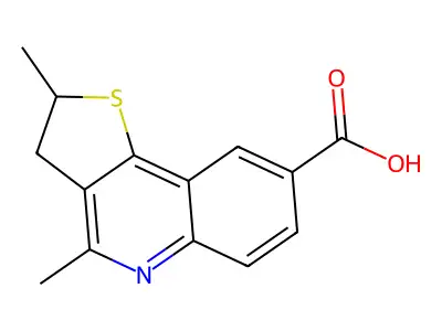 2,4-Dimethyl-2,3-Dihydro-Thieno(3,2-C)Quinoline-8-Carboxylic Acid structure