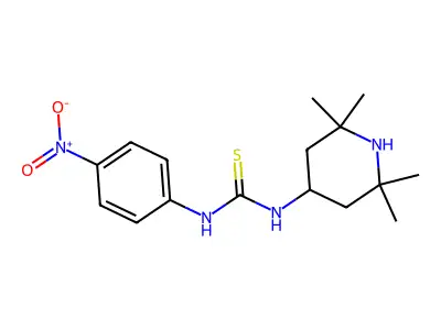 1-(4-Nitrophenyl)-3-(2,2,6,6-tetramethylpiperidin-4-yl)thiourea structure