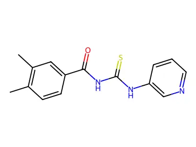 3,4-dimethyl-N-(pyridin-3-ylcarbamothioyl)benzamide structure