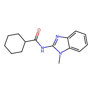 N-(1-methylbenzimidazol-2-yl)cyclohexanecarboxamide structure